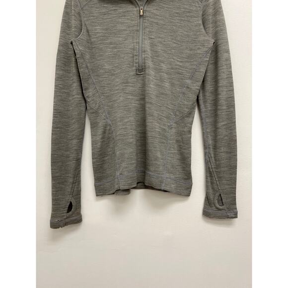 Smartwool Thermal Merino Wool Half-Zip Base Layer Thumbholes Hiking Outdoors Med - Picture 8 of 13